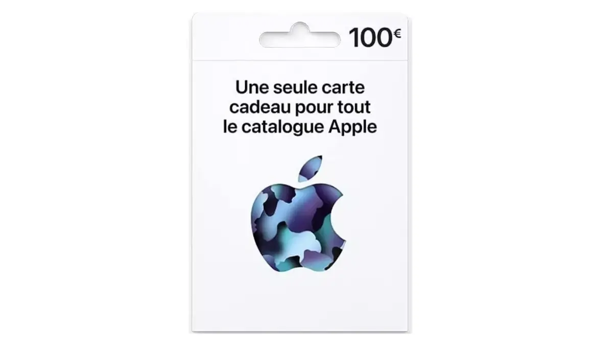 10€ offerts pour l'achat d'une carte cadeau Apple de 100€