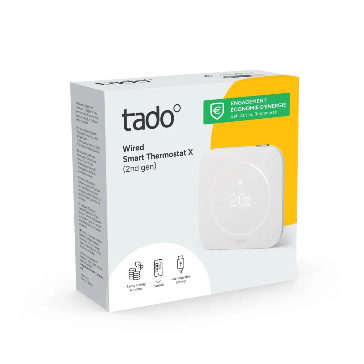 tado&deg; lance un Thermostat Intelligent X encore plus fin et rechargeable