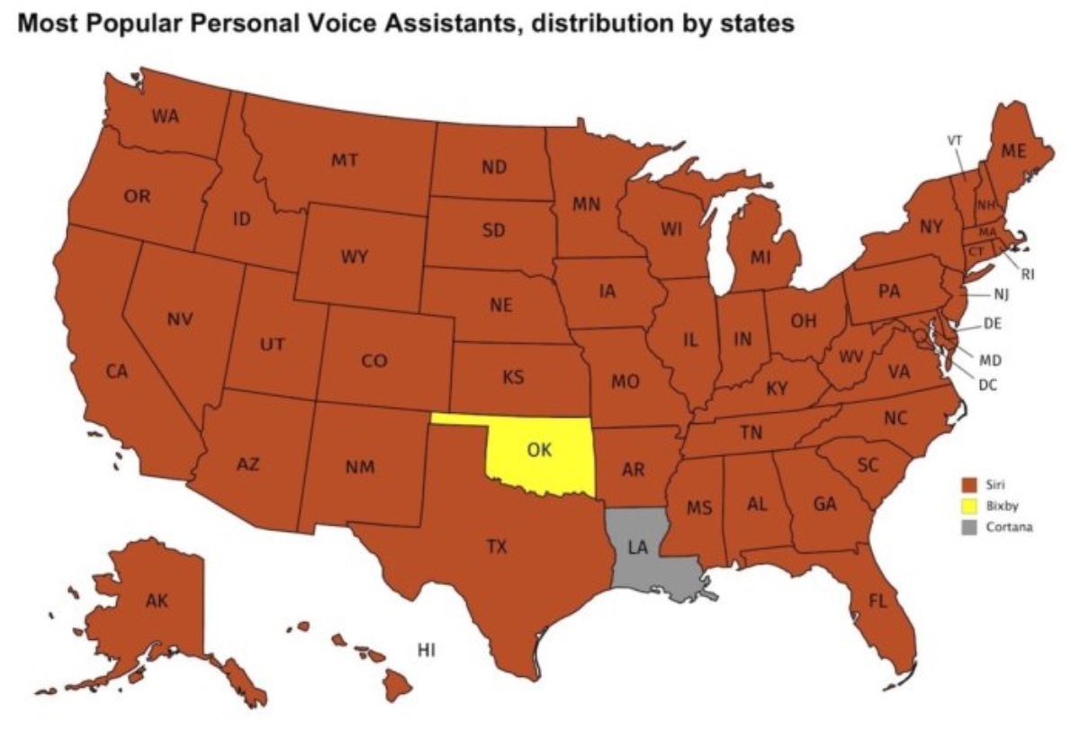 Siri, l'assistant personnel le plus recherché des États-Unis (mais pas que)