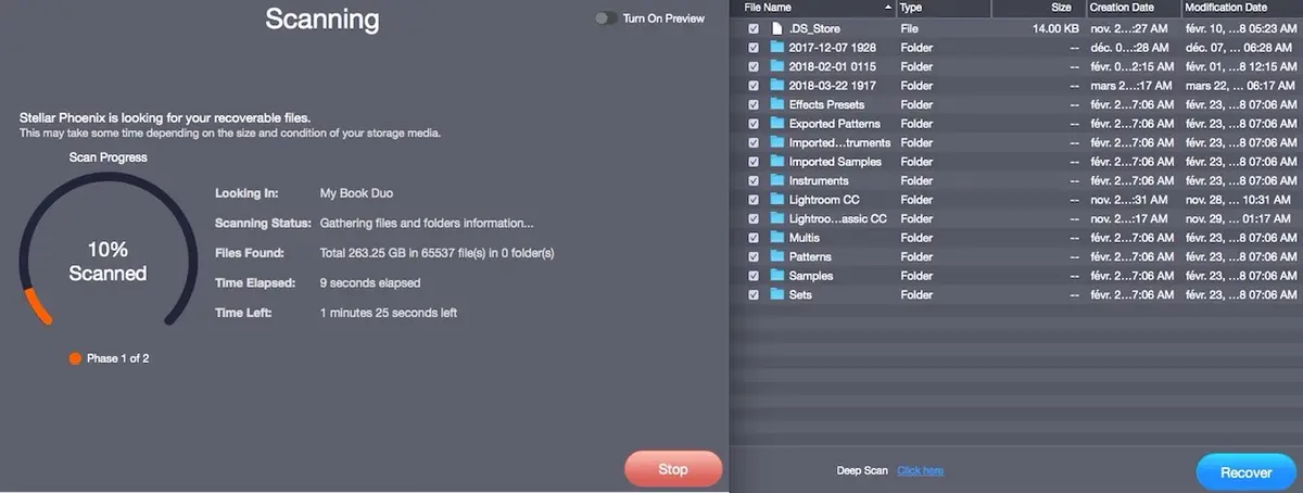 Test express de l'app de récupération de données Stellar Phoenix Mac Data Recovery Professional 8.0