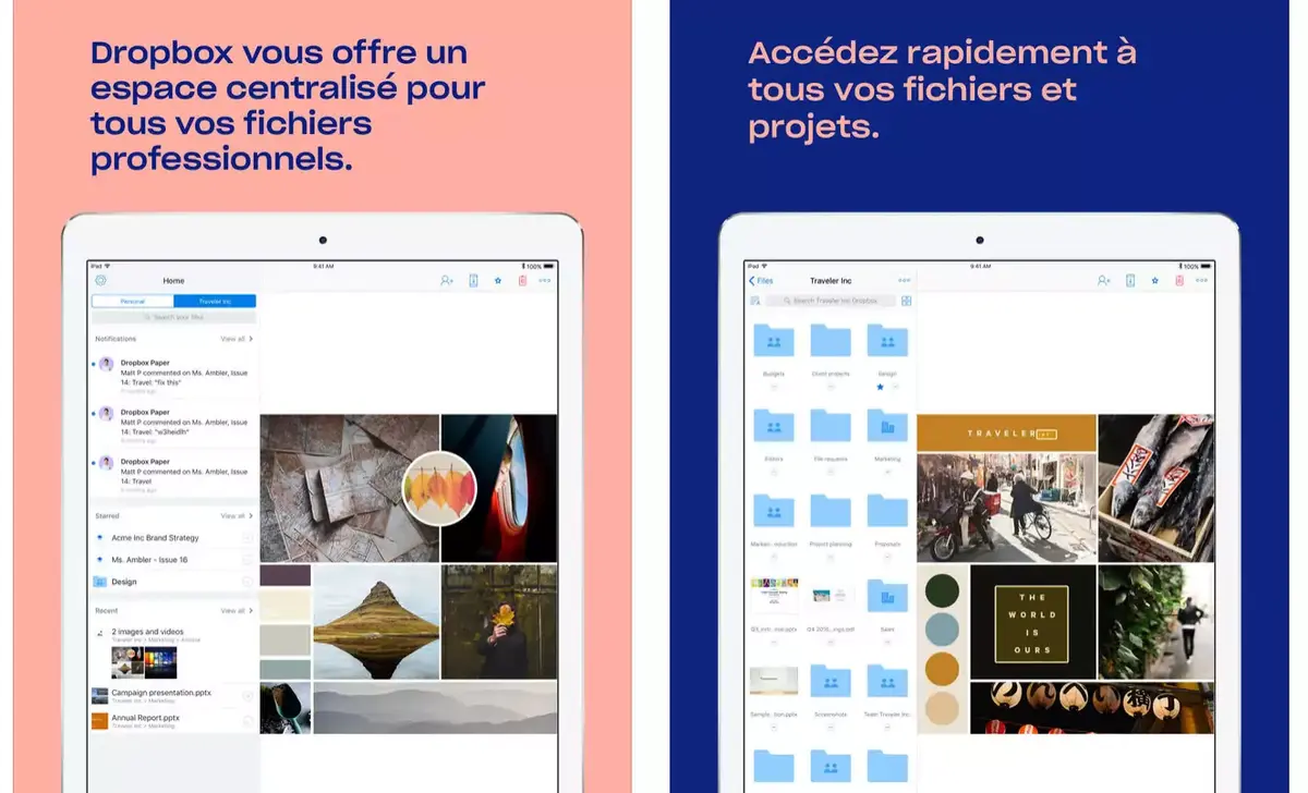 Dropbox s'adapte à l'iPad (glisser/déposer, plein écran...)