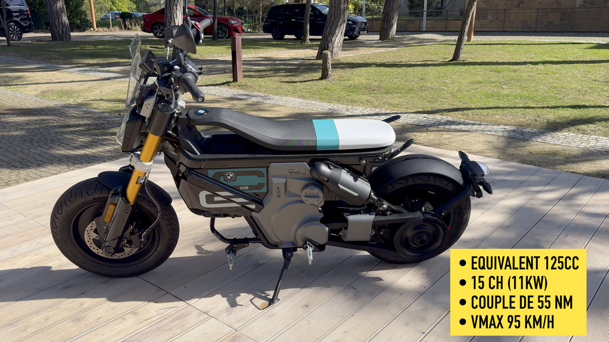 Essai BMW CE02 : une moto électrique au look futuriste accessible dès 14 ans !