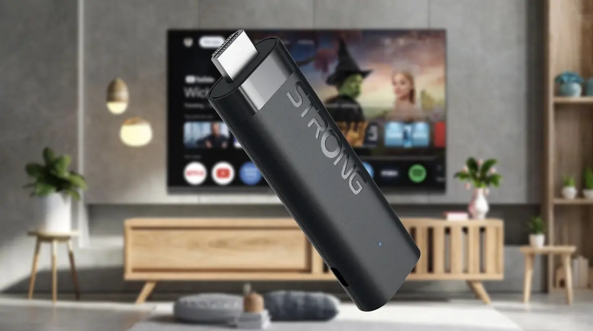 STRONG d&eacute;voile la LEAP NOVA, un stick Google TV 4K boost&eacute; par une puce IA d&eacute;di&eacute;e