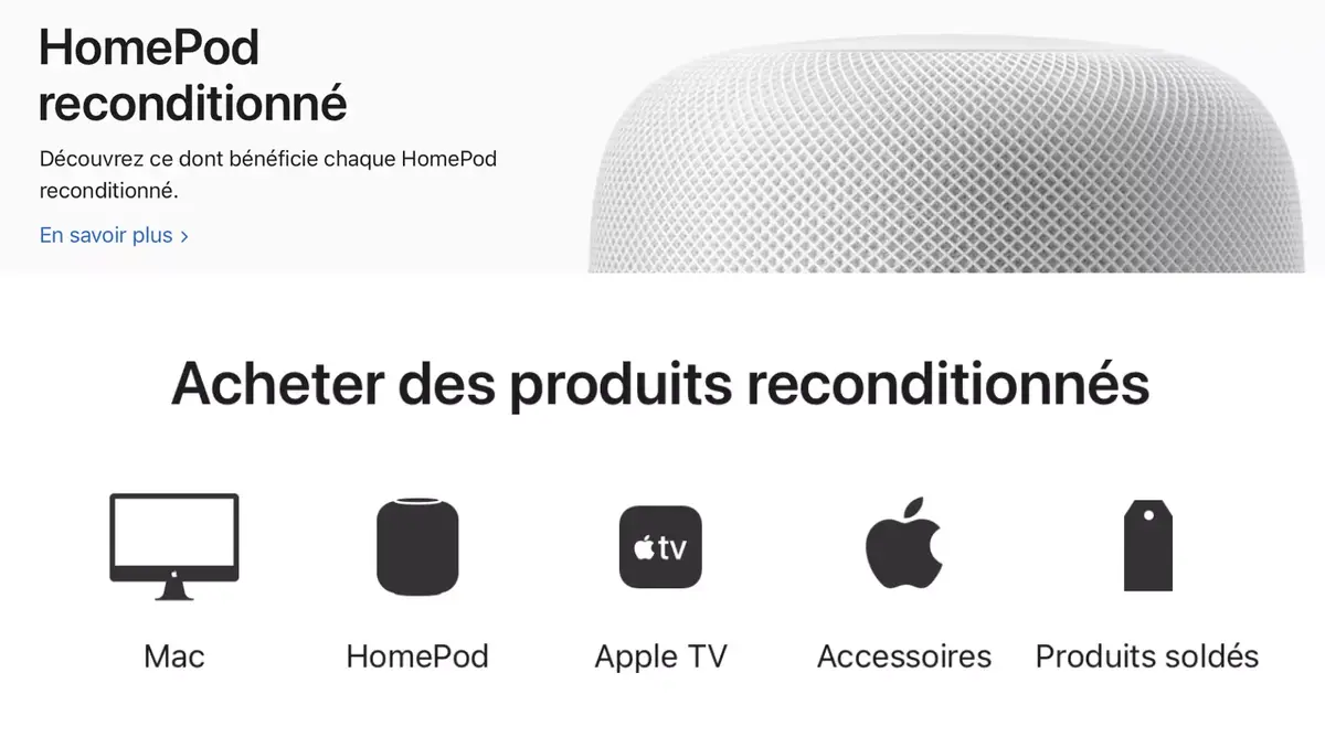 Des HomePod bientôt disponibles sur le Refurb