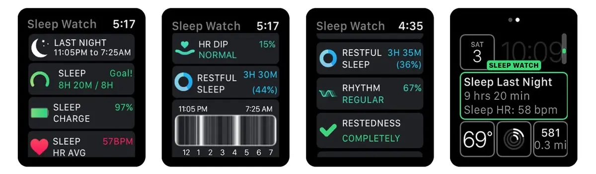 Sleep Watch surveille automatiquement le sommeil depuis l'Apple Watch