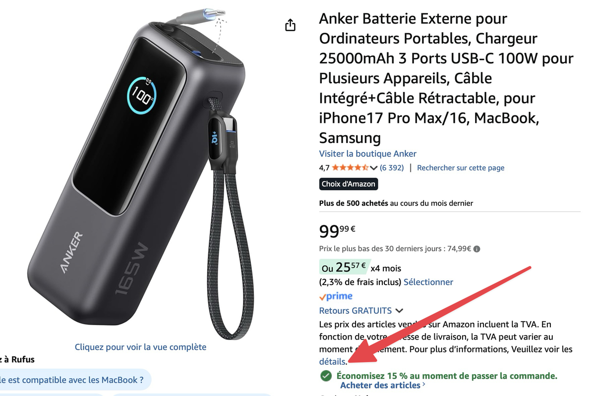 La batterie Anker 165W en promo&nbsp;: mon mod&egrave;le pr&eacute;f&eacute;r&eacute; &agrave; -15% avec ce coupon&nbsp;!