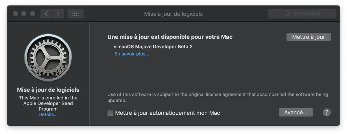 macOS 10.14 Mojave : le nouveau processus de mise à jour système en images