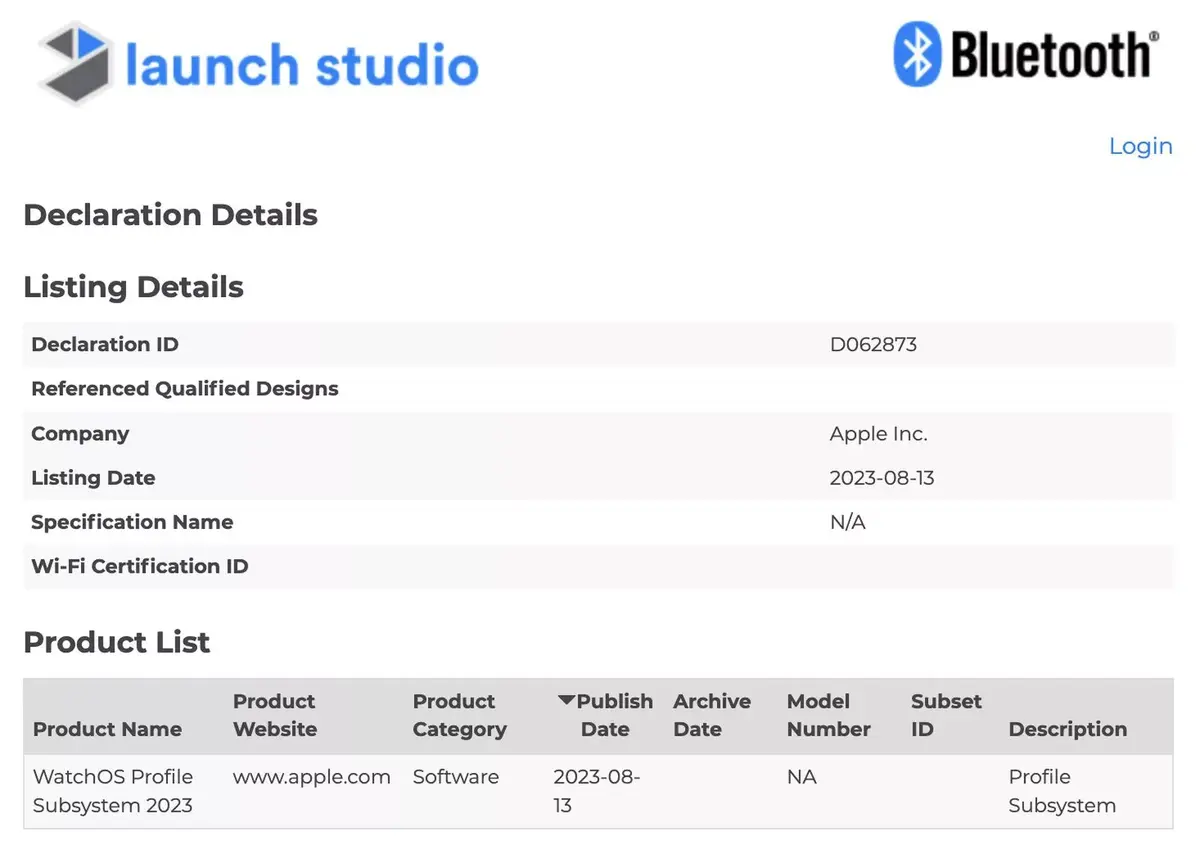L'Apple Watch 2023 apparait déjà dans une base de données Bluetooth