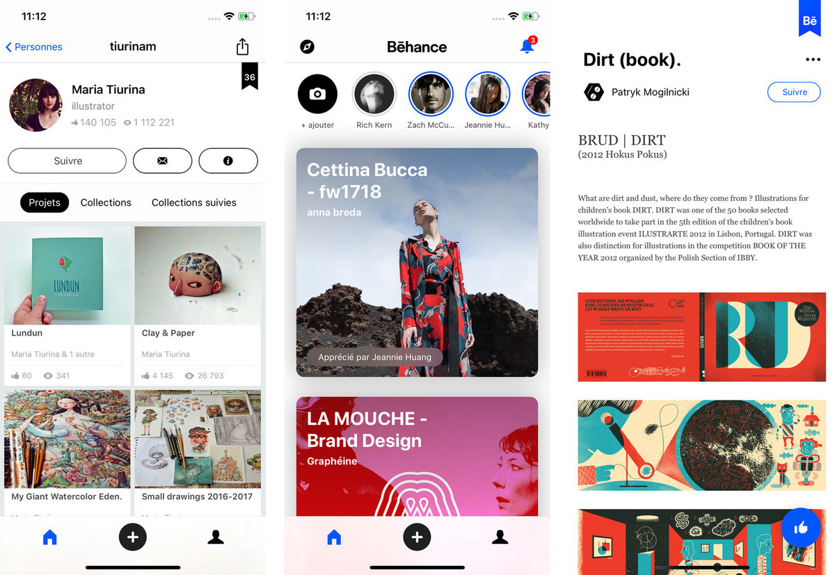 Behance sur iOS intègre des fonctions d’Adobe Sensei et s’offre une fonction story