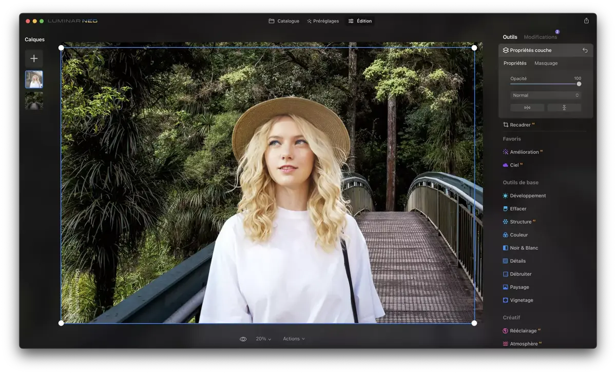 Luminar Neo 1.1.0 propose le détourage de portrait (pinceau intelligent)