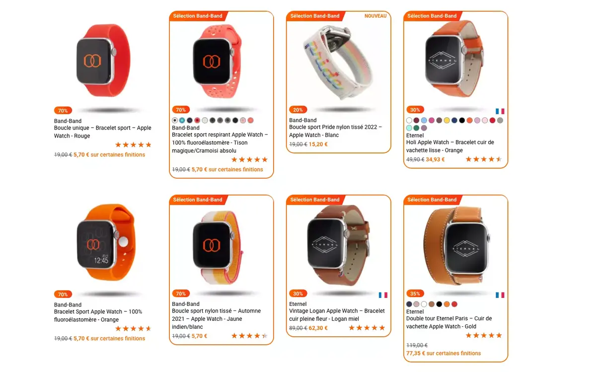 Black Friday : jusqu'à -70% sur les bracelets pour Apple Watch chez Band-Band 