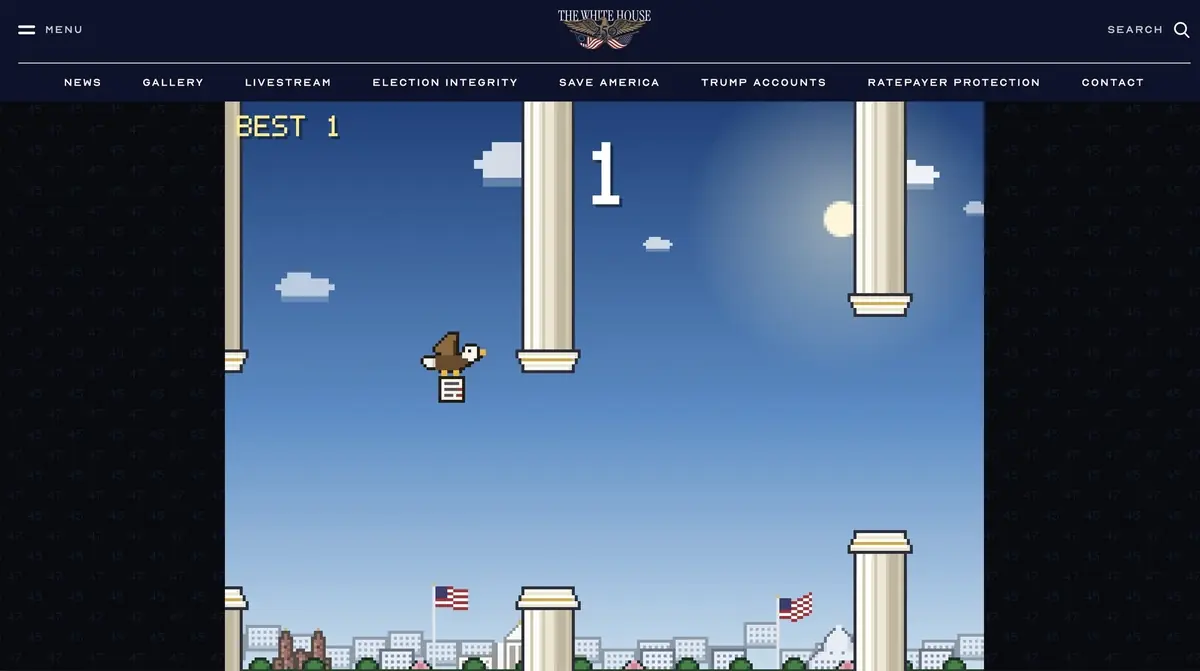 La Maison Blanche ouvre une salle d'arcade en ligne, l'&eacute;diteur de Tetris r&eacute;pond