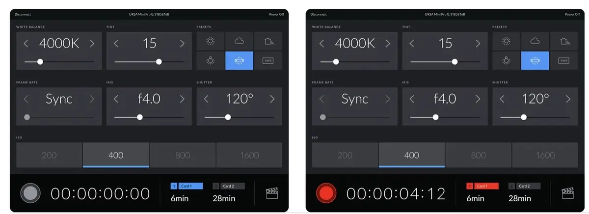 Blackmagic met à jour Camera Control pour iOS