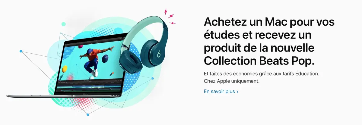 Back to School : Apple distribue des casques Beats Pop pour l'achat d'un Mac neuf