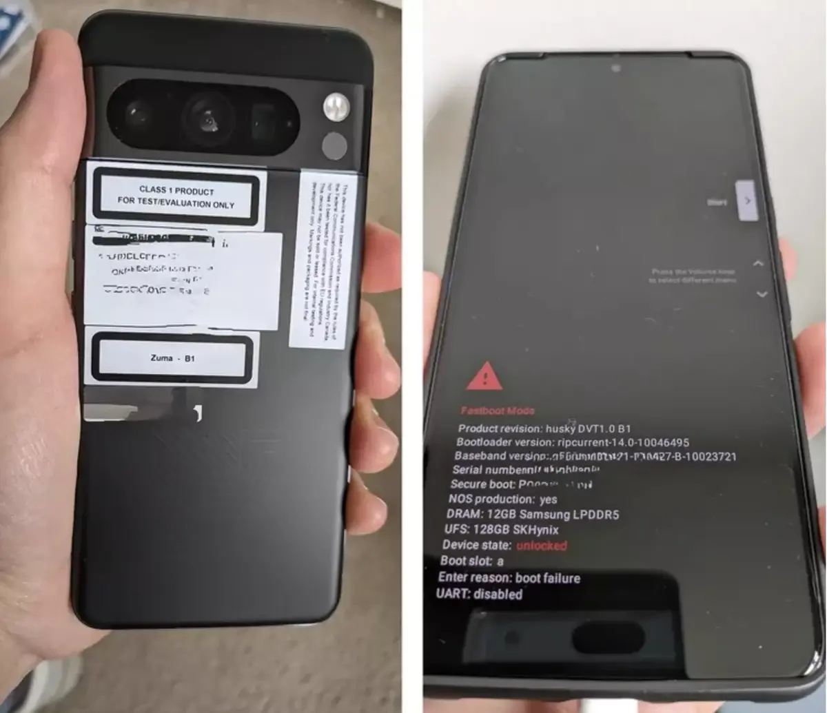 Les photos du Pixel 8 Pro publiées sur Reddit