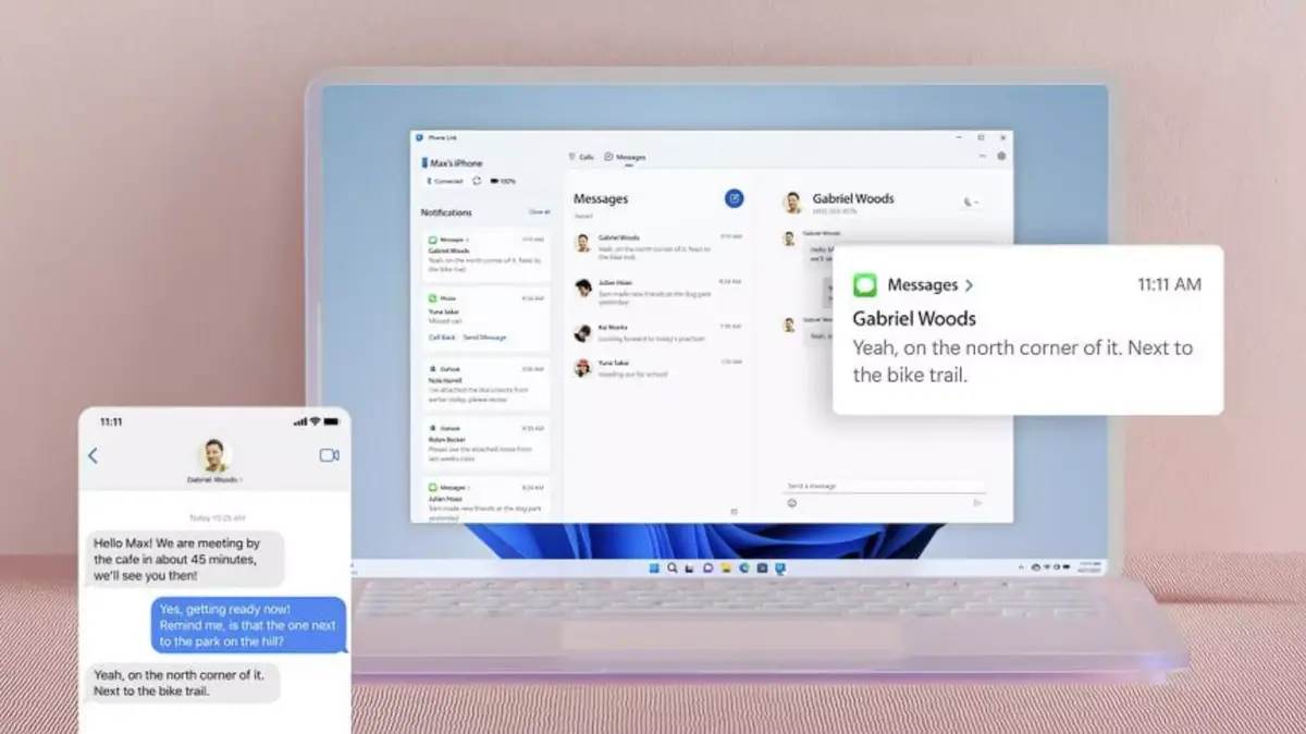 iPhone iMessage sur Windows 11