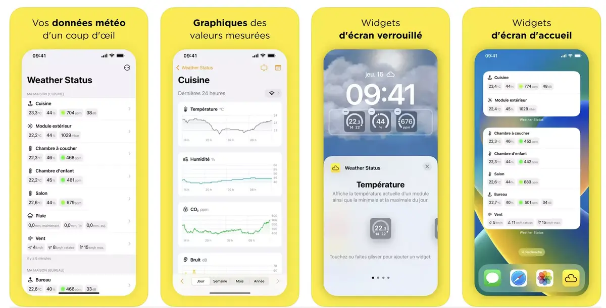 L'app Weather Status gère les stations Netatmo en français sur l'iPhone