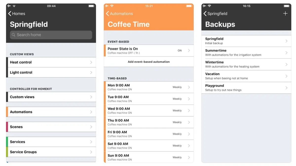 Controller for HomeKit sauvegarde et restaure facilement les configurations HomeKit