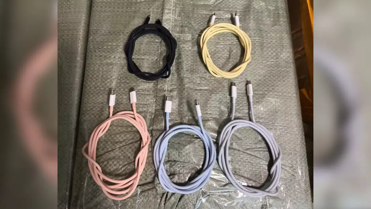 USB-C用iPhone顏色充電電纜