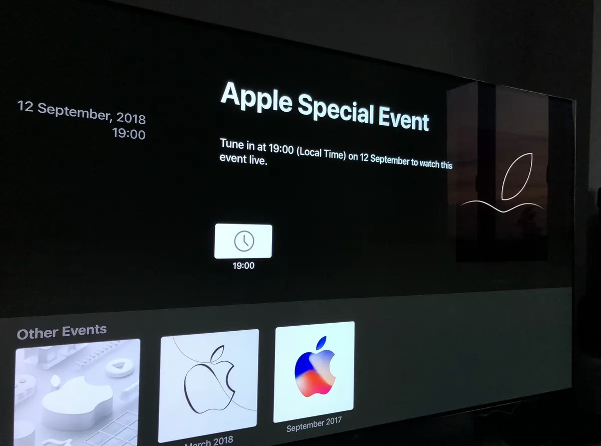 Keynote : Apple met à jour son app "Apple Events" sur l'Apple TV (photo)