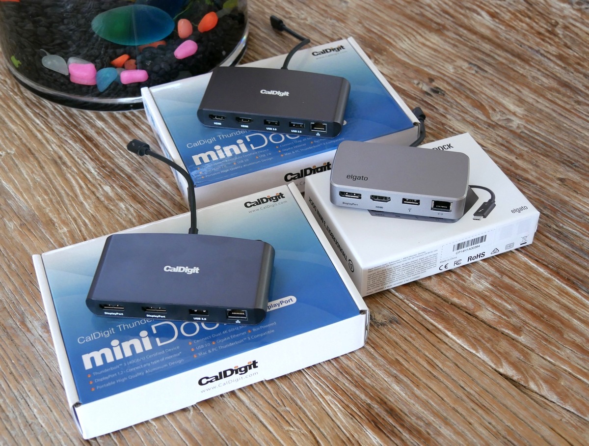 Test-express de trois docks Thunderbolt 3 compacts par Elgato et CalDigit