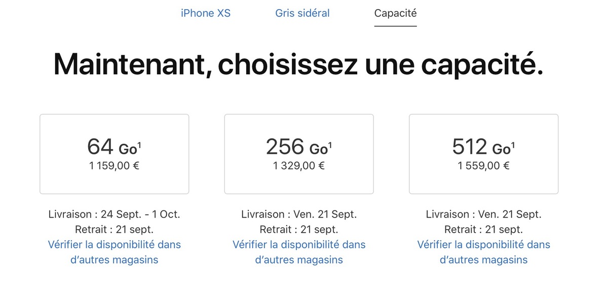 Précommandes : l'iPhone XS Max plébiscité, et plutôt en 64Go et en gris sidéral