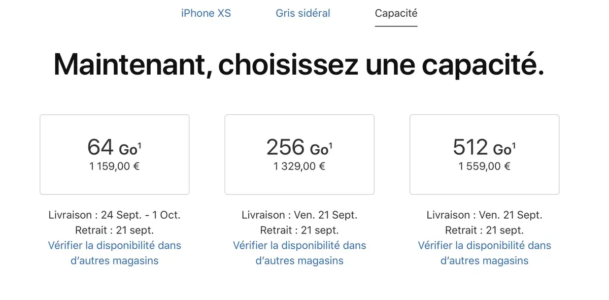 Précommandes : l'iPhone XS Max plébiscité, et plutôt en 64Go et en gris sidéral