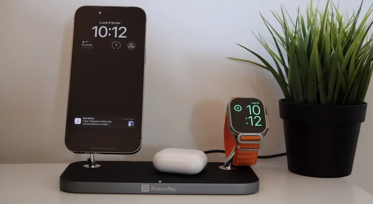 Test du chargeur sans fil 3-en-1 pour iPhone, Apple Watch et AirPods d'XtremeMac