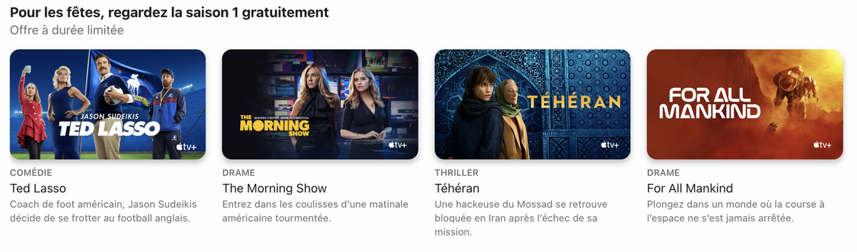 Découvrez des contenus gratuitement sur Apple TV+