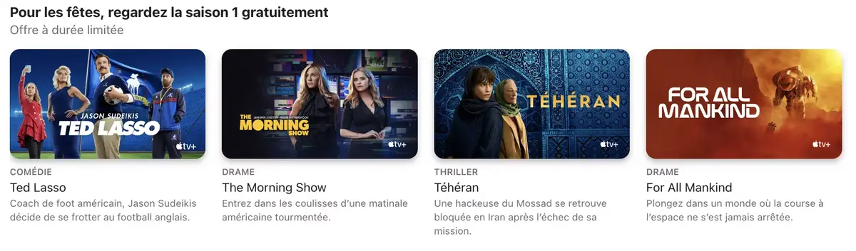 Découvrez des contenus gratuitement sur Apple TV+