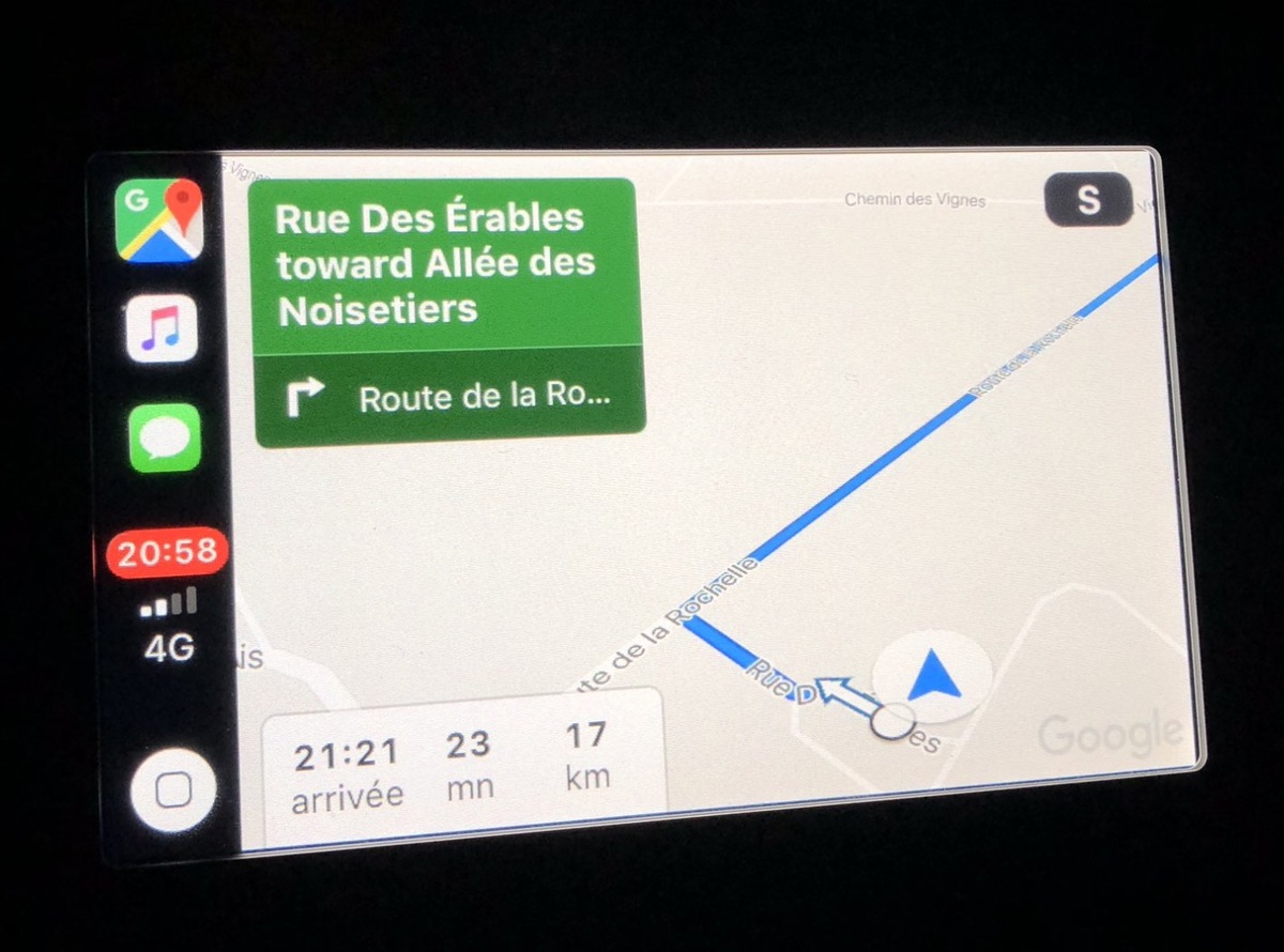 Google Maps adapté à CarPlay est disponible en beta !