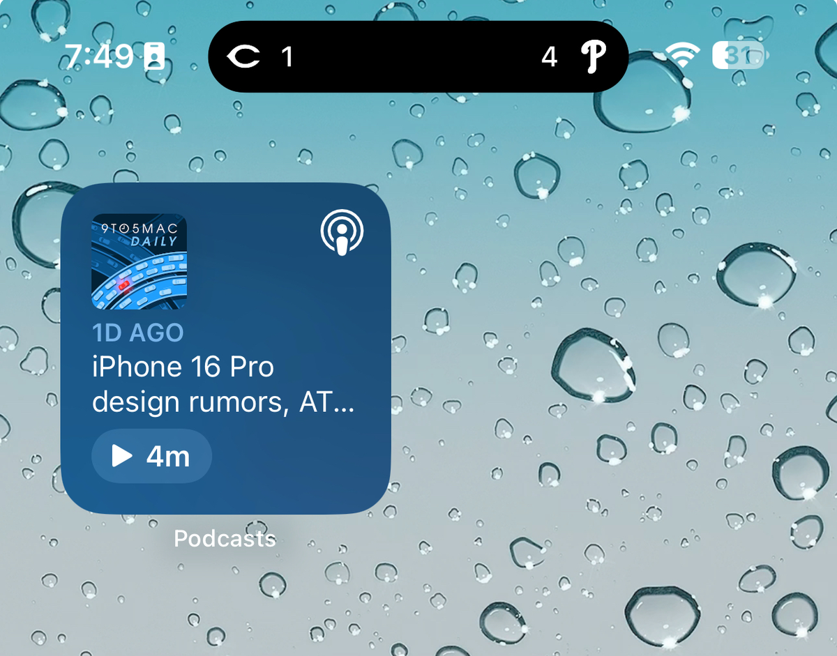 Un nouveau fond pour le widget de Podcast