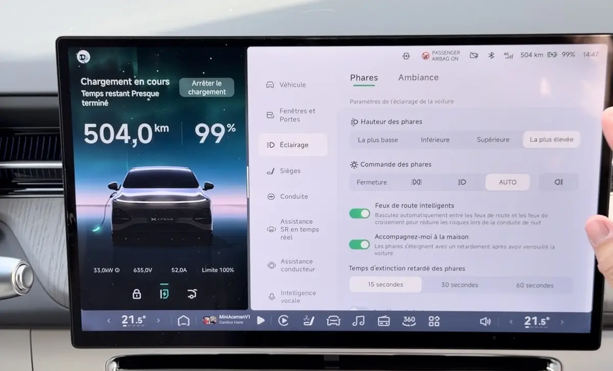 Test des &eacute;crans du XPeng G6 2026&nbsp;: sentinelle, XCombo... &agrave; la hauteur de Tesla&nbsp;!
