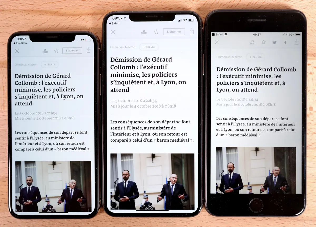 Test de l'iPhone XS et de l'iPhone XS Max