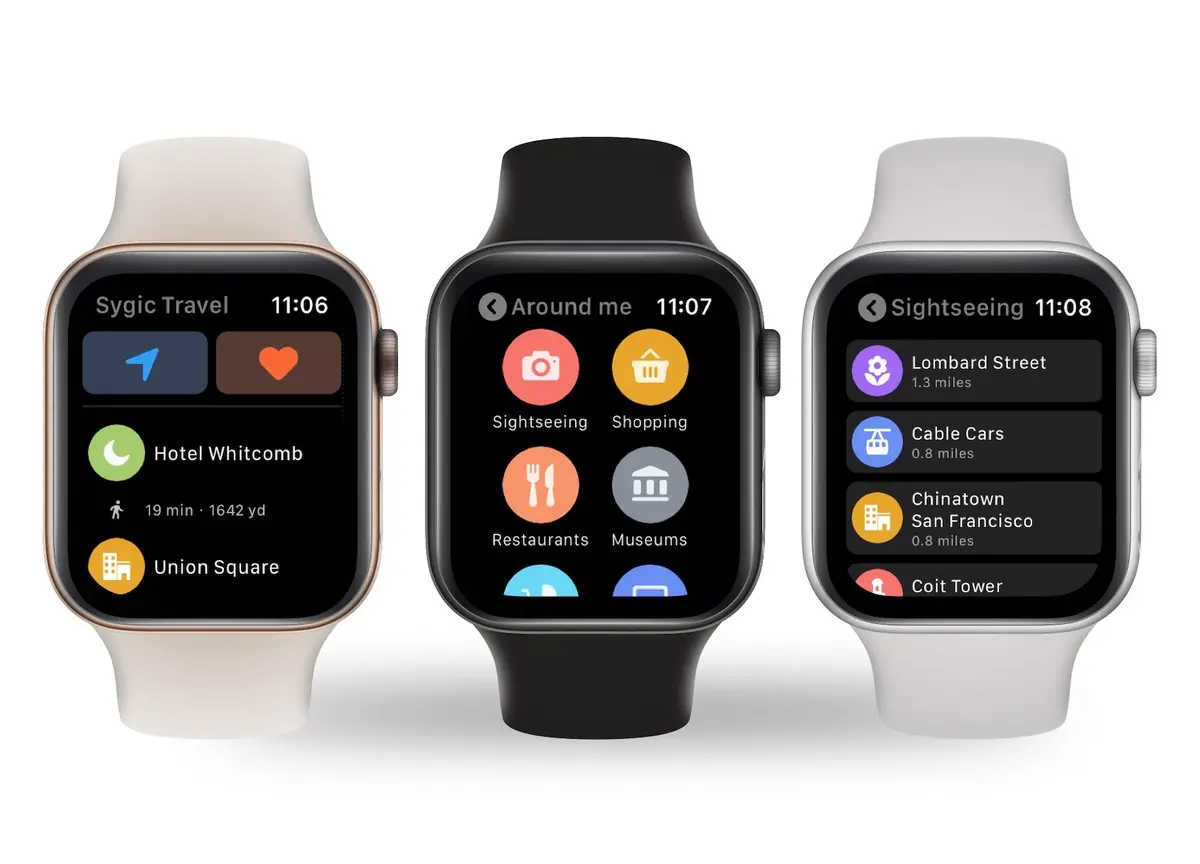Sygic Navigation アプリが Apple Watch にルートを表示