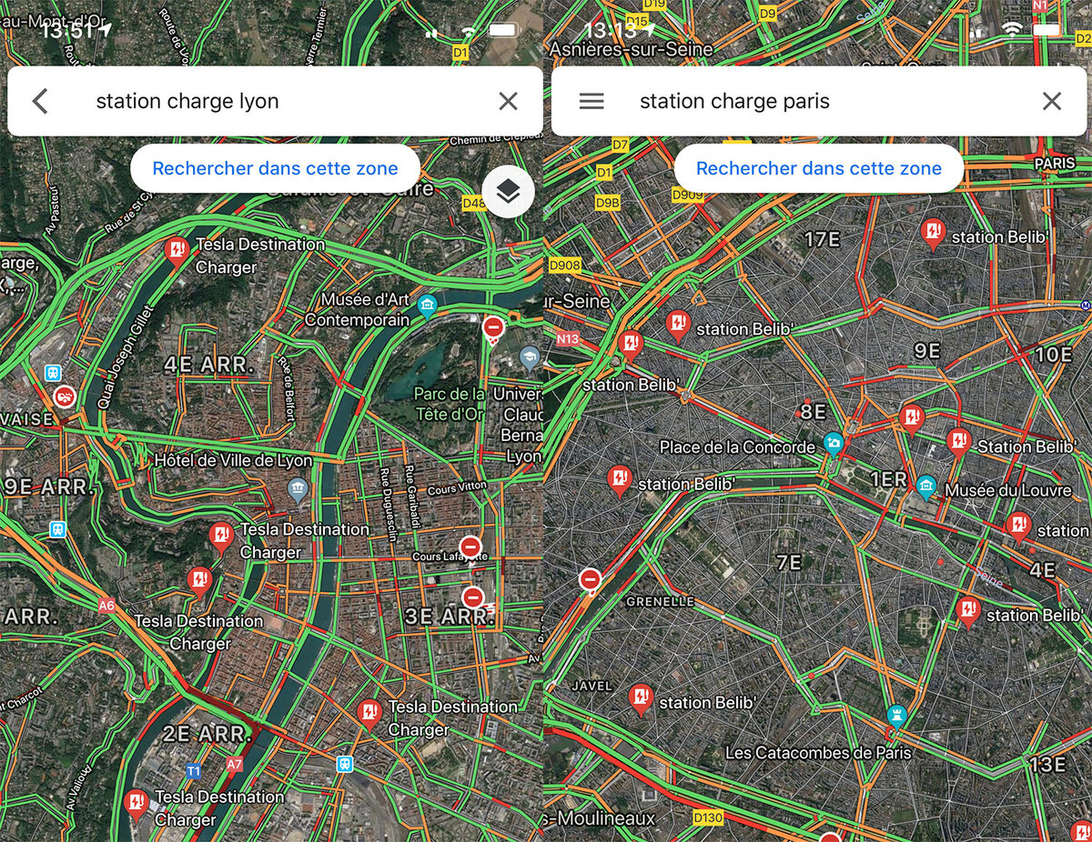 Google Maps indexe enfin les stations de charge pour voitures électriques