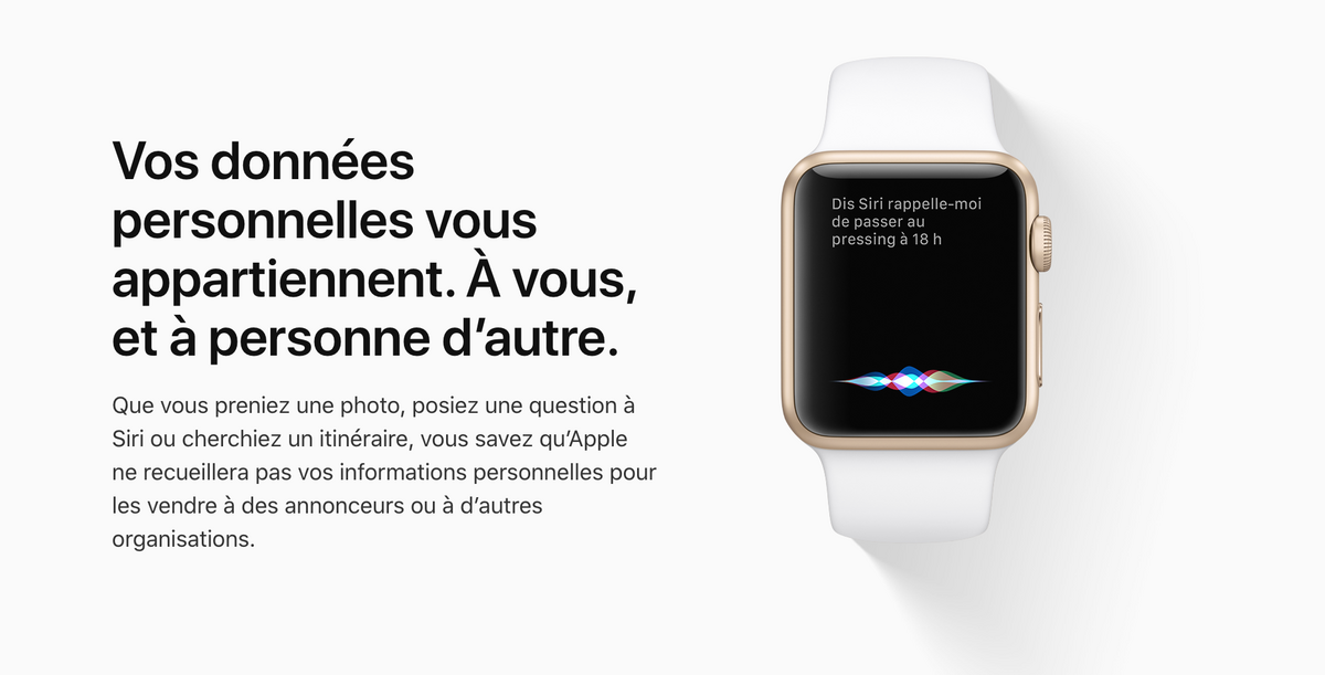 Apple applique le RGPD à sa politique sur la confidentialité aux Etats-Unis (mais pas que)