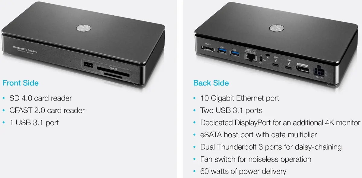 Un dock Thunderbolt 3 avec un port 10 Gigabit Ethernet chez Akitio