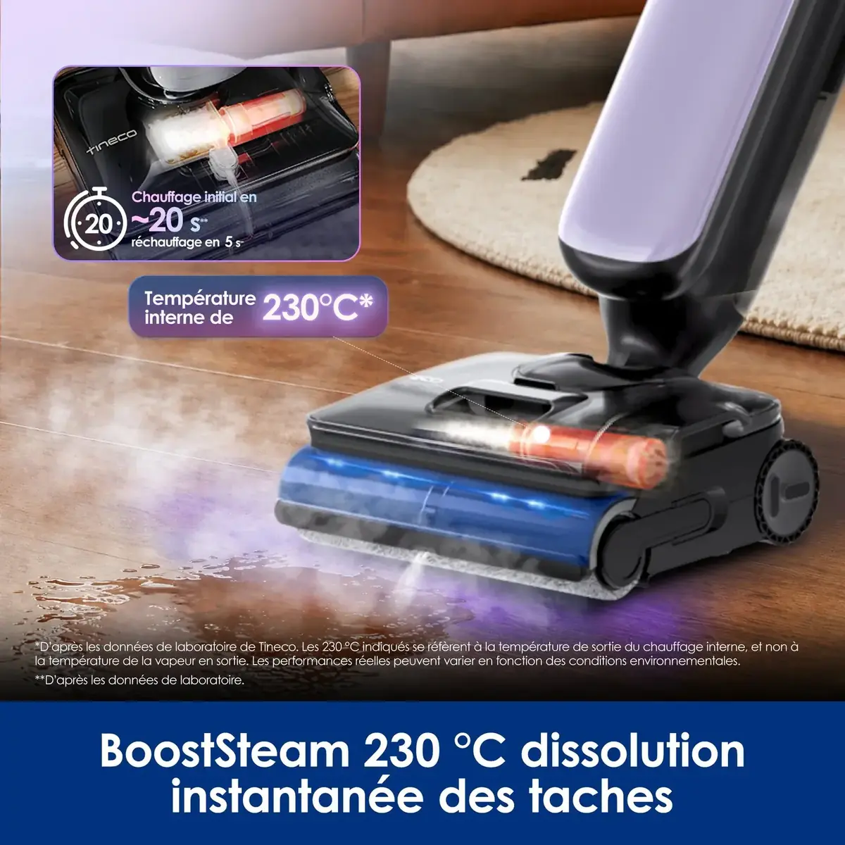 Test Tineco FLOOR ONE S9 Artist Boost Steam&nbsp;: la puissance de la vapeur