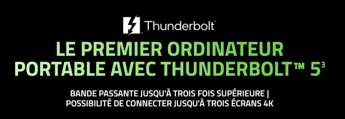 Le Razer Balde 18 Mercury Edition est non seulement le premier, mais également le seul ordinateur du marché doté d'un port Thunderbolt 5