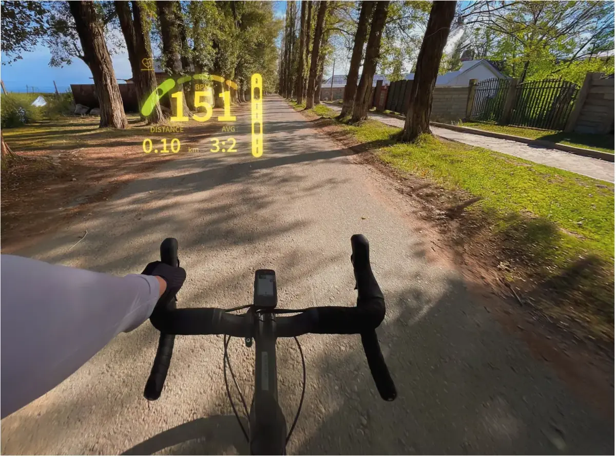 Affichez vos donn&eacute;es de v&eacute;lo avec les lunettes engo3 Cyclist