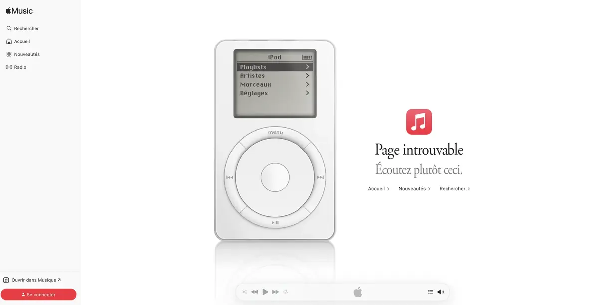 Apple Music iPod erreur 4&agrave;4
