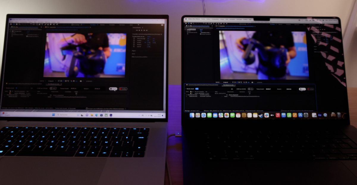 Test MacBook Pro M3 Max contre Razer Blade 16 i9 RTX 4080, le match !