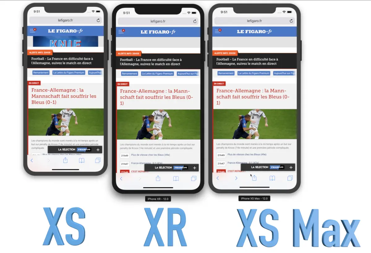 L'iPhone XR affiche les sites et les apps comme un iPhone XS Max