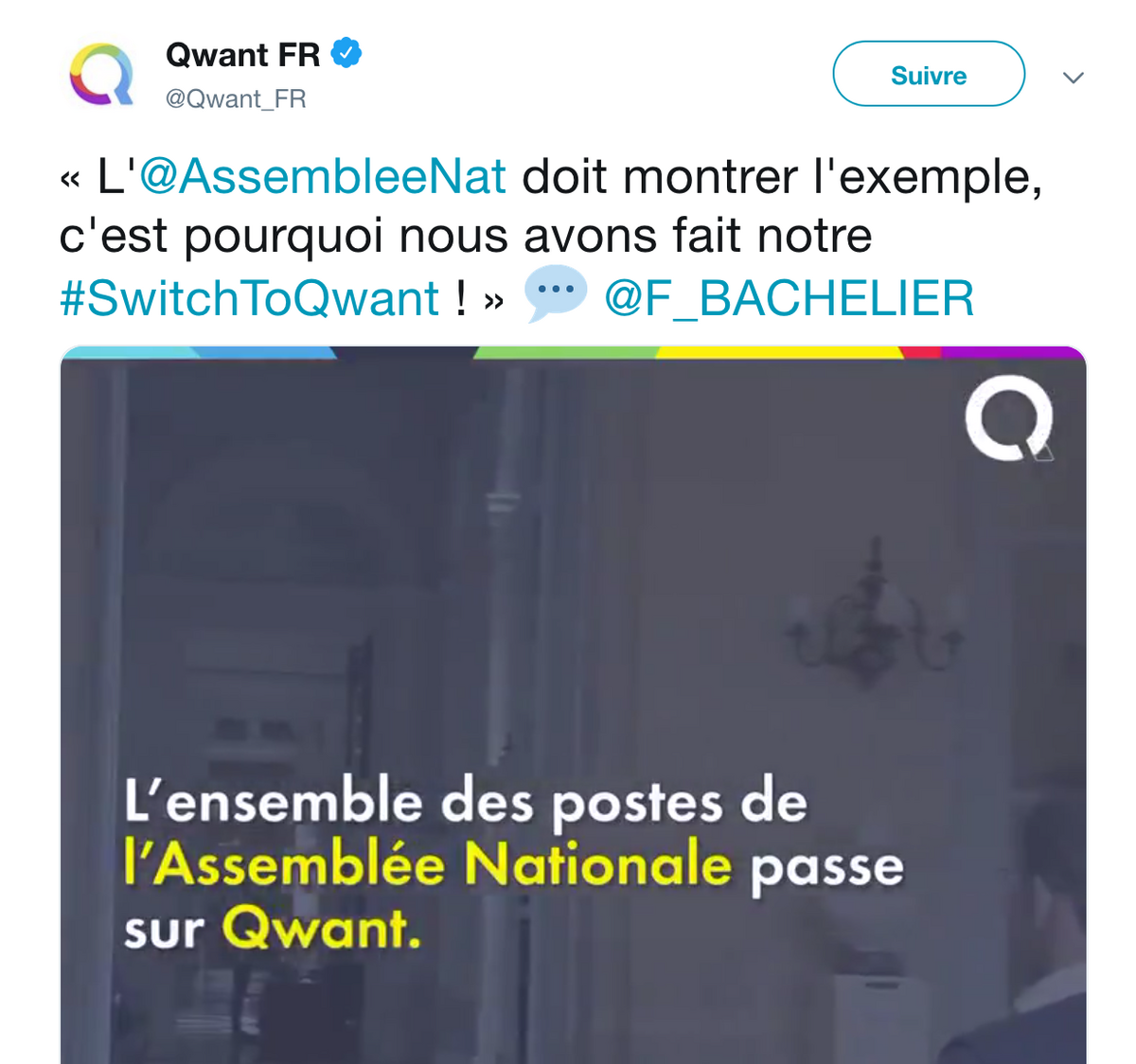 Moteur de recherche : l'Assemblée Nationale troque Google pour Qwant (par défaut)