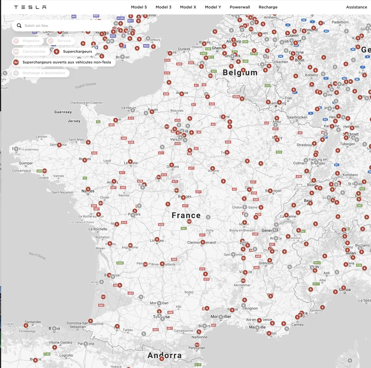 Tesla : de la charge gratuite en France pendant les vacances d'hiver !