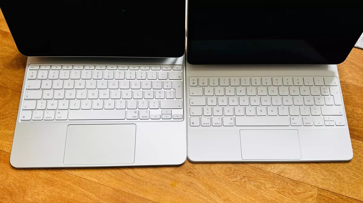 De gauche à droite : iPad Pro M4, iPad Pro M2