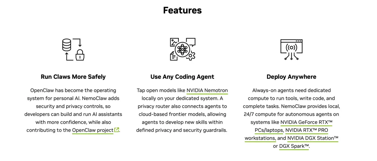 Nvidia lance NemoClaw, une IA autonome plus s&eacute;curis&eacute;e