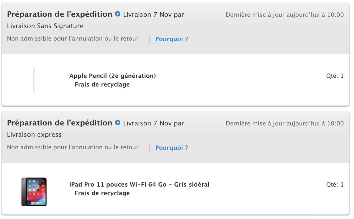 Nouveaux iPad, MacBook Air, Mac mini : préparation de l'expédition !