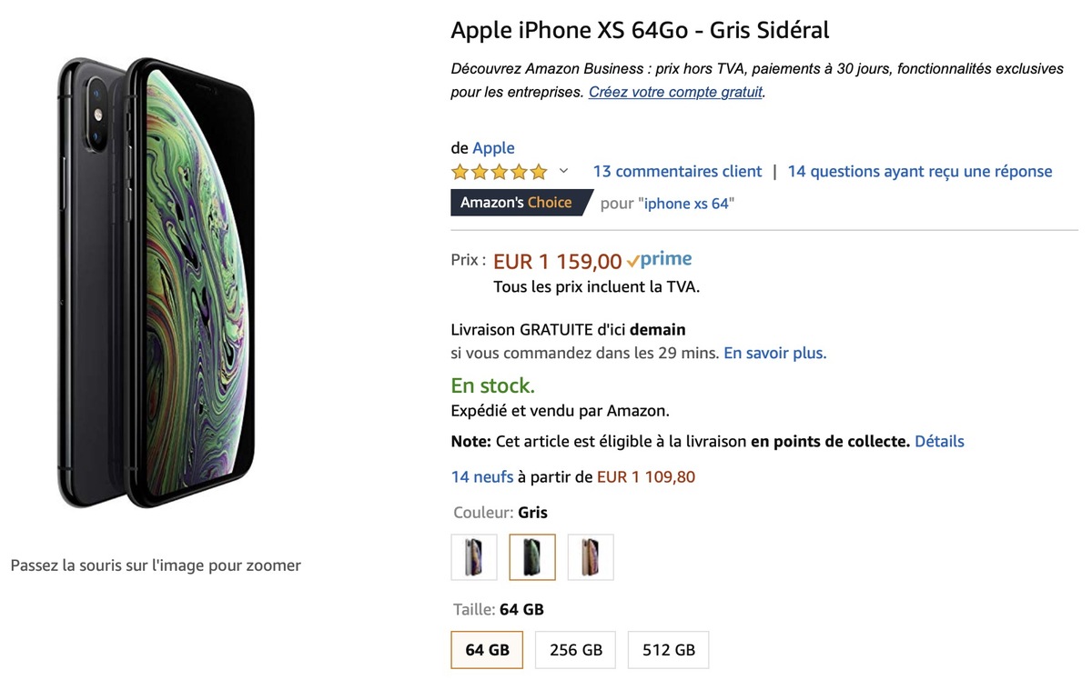 Amazon vend des produits Apple (livraison en Prime et paiement en 4X par carte bancaire)